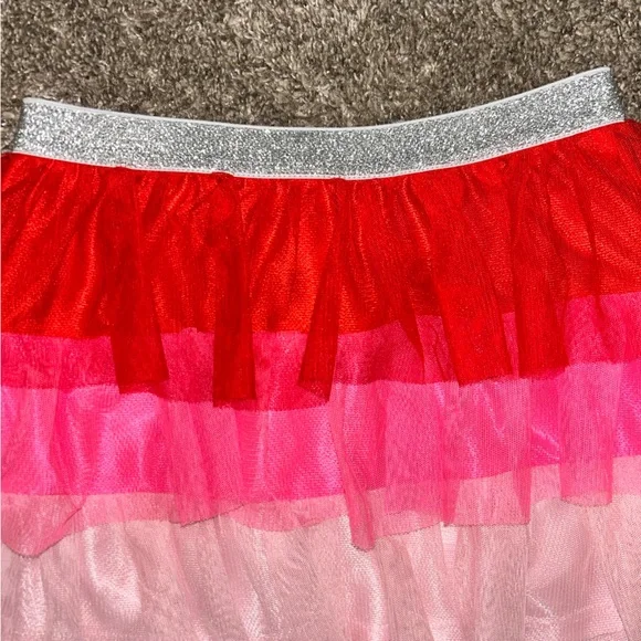 Target Kids Tulle Skirt - Red, Pink, Silver - Picture 2 of 3